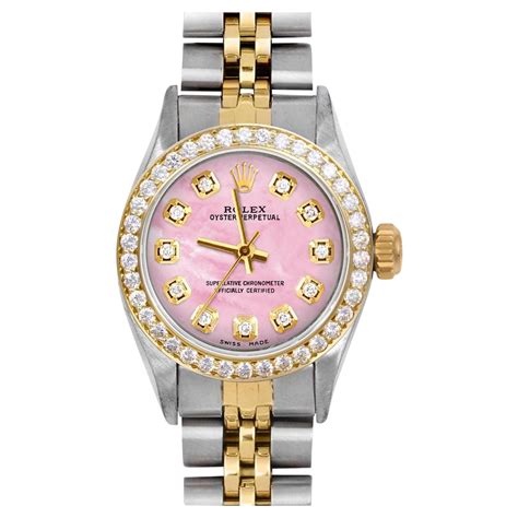 rolex pink lady price|Rolex pink face diamond bezel.